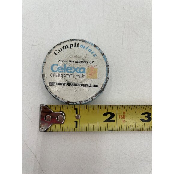 Vintage Celexa Complimints Clik Clak Tin Container 12g Advertising Item - Picture 2 of 6